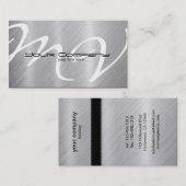 Visitekaartjes voor platina / aluminium 'look' (Voorkant / Achterkant)