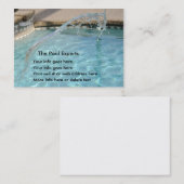 Visitekaartjes voor poolblauwe waterspatten (Voorkant / Achterkant)