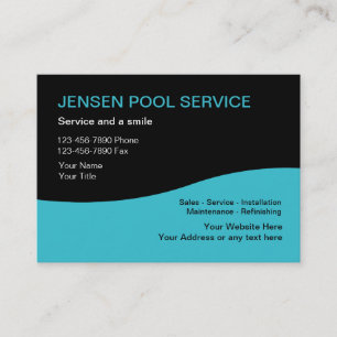 Visitekaartjes voor poolservice
