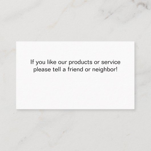 Visitekaartjes voor poolservice (Achterkant)