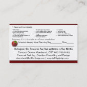 Visitekaartjes voor portiecontrole (Achterkant)