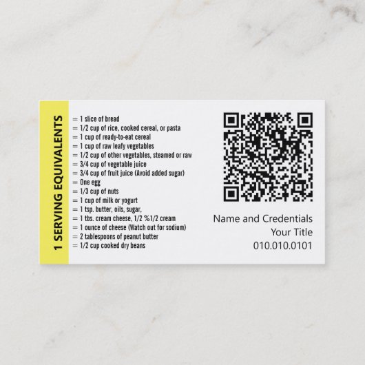 Visitekaartjes voor portiecontrole (Achterkant)