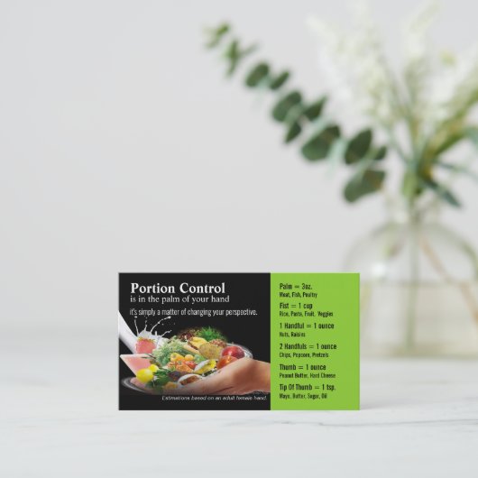 Visitekaartjes voor portiecontrole (Staand voorkant)