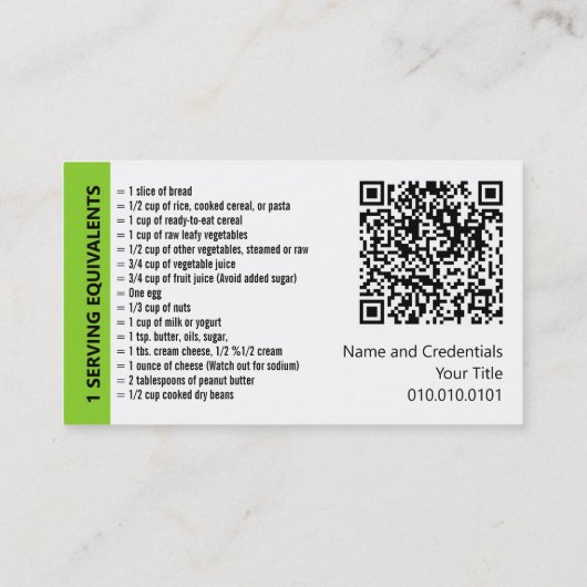 Visitekaartjes voor portiecontrole (Achterkant)