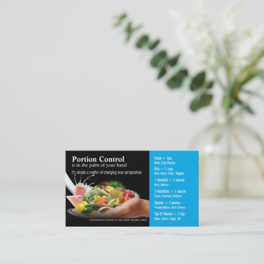 Visitekaartjes voor portiecontrole (Staand voorkant)