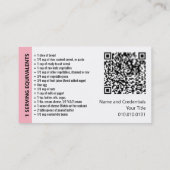 Visitekaartjes voor portiecontrole (Achterkant)