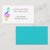 Visitekaartjes voor privé-muziek (Voorkant / Achterkant)