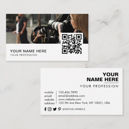 visitekaartjes voor privédetectives (Voorkant / Achterkant)