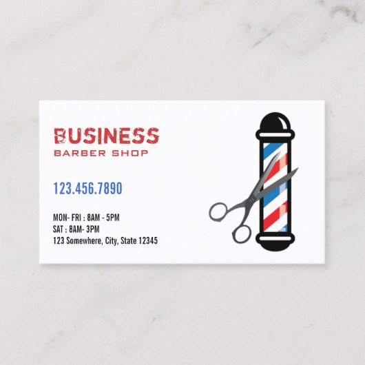 Visitekaartjes voor professionele Barber/Barbersho (Voorkant)
