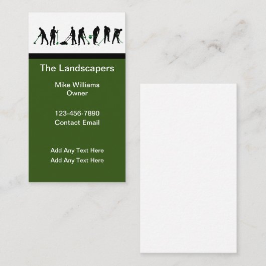 Visitekaartjes voor professionele landschapsarchit (Voorkant / Achterkant)