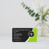 Visitekaartjes voor professionele podcast maken (Staand voorkant)