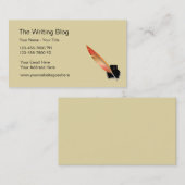 Visitekaartjes voor professionele schrijver (Voorkant / Achterkant)