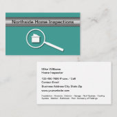 Visitekaartjes voor professionele thuisinspectie (Voorkant / Achterkant)