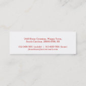 Visitekaartjes voor professionele voetbal coach (Achterkant)