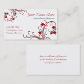 Visitekaartjes voor Red Vine/Maple Leaf Design (Voorkant / Achterkant)