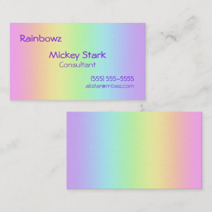 Visitekaartjes voor regenbooggradiënt