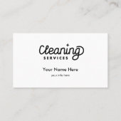 Visitekaartjes voor reinigingsdiensten (Achterkant)