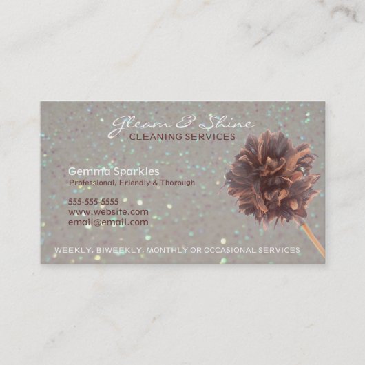 Visitekaartjes voor reinigingsservice (Voorkant)