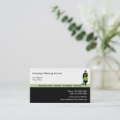 Visitekaartjes voor reinigingsservice (Staand voorkant)