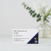 Visitekaartjes voor reinigingsservice (Staand voorkant)