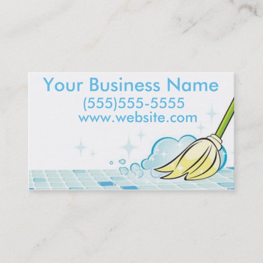 Visitekaartjes voor reinigingsservice (Voorkant)