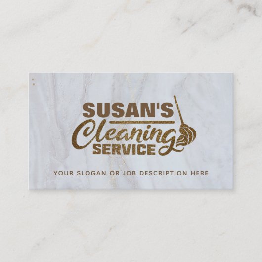 Visitekaartjes voor  reinigingsservice (Voorkant)