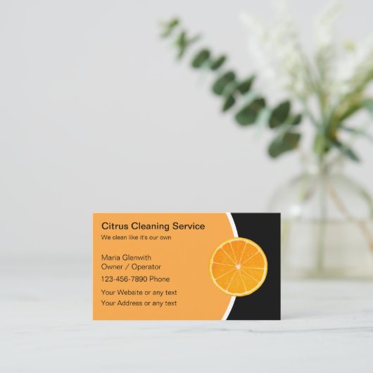 Visitekaartjes voor reinigingsservice (Staand voorkant)
