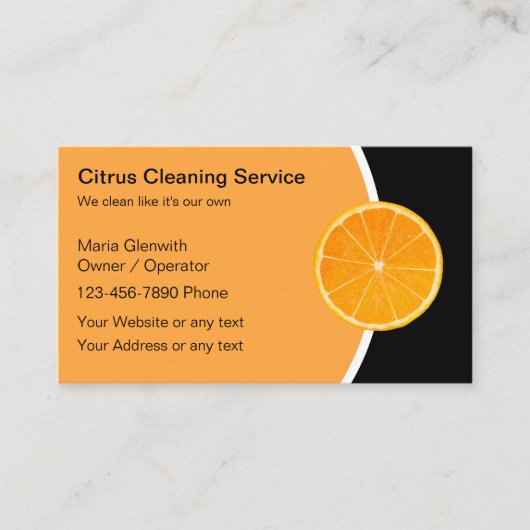 Visitekaartjes voor reinigingsservice (Voorkant)