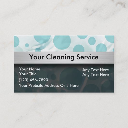 Visitekaartjes voor reinigingsservice (Voorkant)
