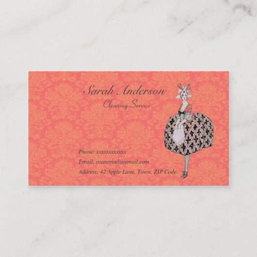 Visitekaartjes voor reinigingsservice (Voorkant)