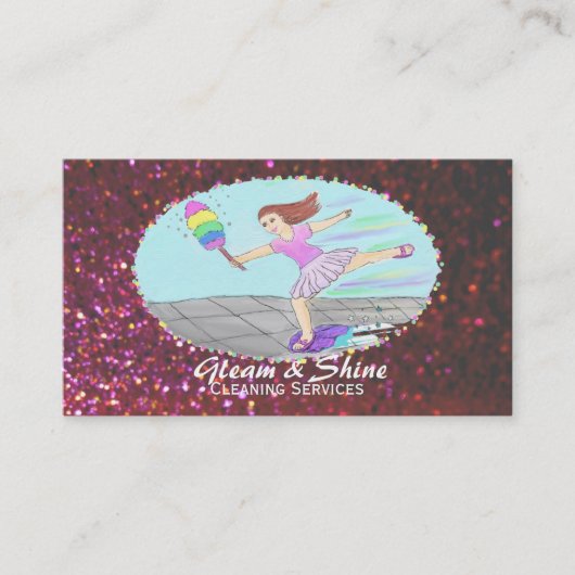 Visitekaartjes voor reinigingsservice (Voorkant)