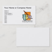 Visitekaartjes voor reinigingsservice (Voorkant / Achterkant)