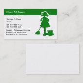 Visitekaartjes voor reinigingsservice Modern (Voorkant / Achterkant)