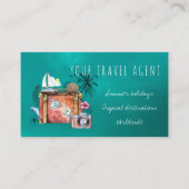 Visitekaartjes voor reisbureaus voor zomerfeestdag (Voorkant)