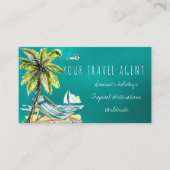 Visitekaartjes voor reisbureaus voor zomerfeestdag (Voorkant)