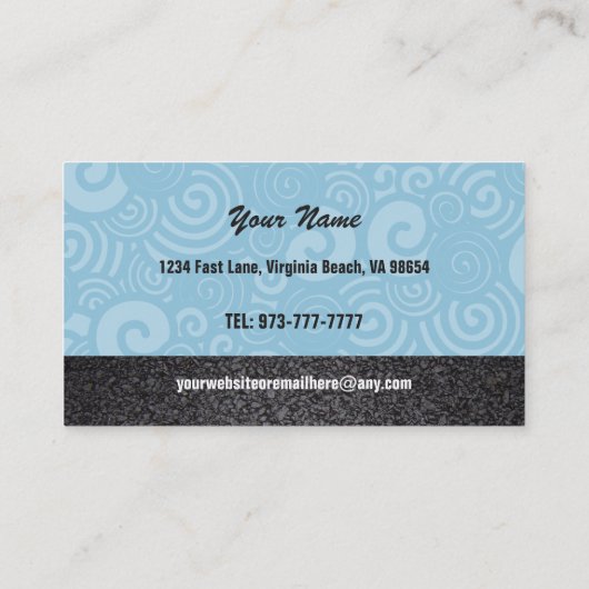 Visitekaartjes voor reparatie van auto's (Achterkant)