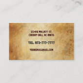 Visitekaartjes voor reparatie van auto's (Achterkant)