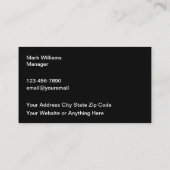 Visitekaartjes voor reparatie van auto's (Achterkant)