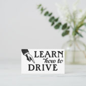 Visitekaartjes voor rijlessen - Koel Vintage (Staand voorkant)