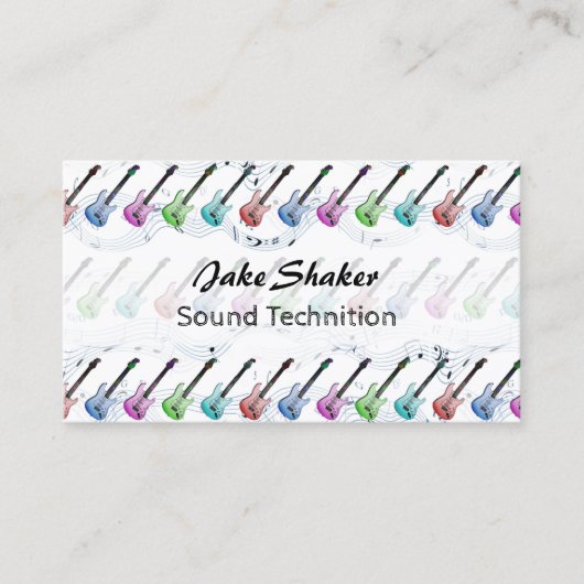 Visitekaartjes voor Rock- en Roll Music (Voorkant)