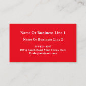 Visitekaartjes voor rode lederen afdrukken (Achterkant)