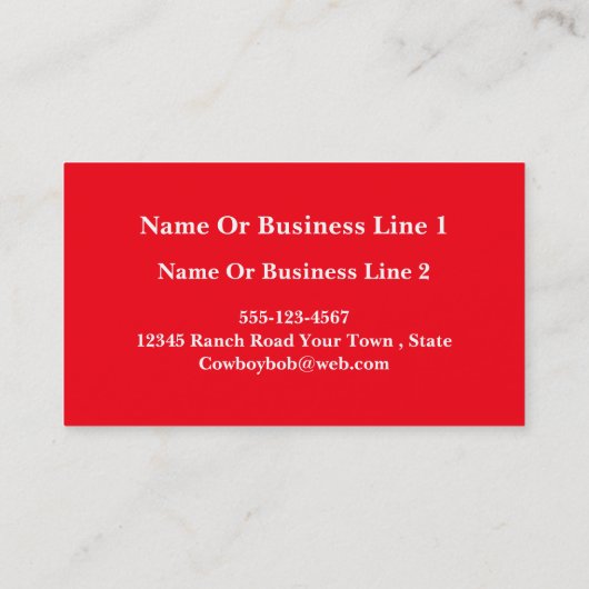 Visitekaartjes voor rode lederen afdrukken (Achterkant)