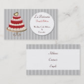 visitekaartjes voor rode roze bruiloft (Voorkant / Achterkant)