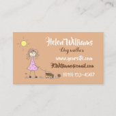 Visitekaartjes voor rondlopen van hondjes met teke (Voorkant)