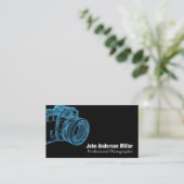 Visitekaartjes voor röntgenfoto's met blauwe camer (Staand voorkant)