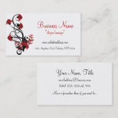 Visitekaartjes voor rood- en zwart-witvormgeving (Voorkant / Achterkant)