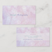 Visitekaartjes voor roze Bokeh-fotografie (Voorkant / Achterkant)