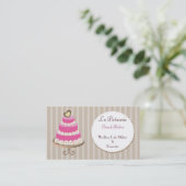 visitekaartjes voor roze bruiloft (Staand voorkant)