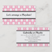 Visitekaartjes voor roze poolpunten afspelen contactkaartje (Voorkant / Achterkant)