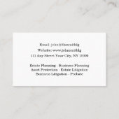 Visitekaartjes voor ruimtelijke ordening (Achterkant)